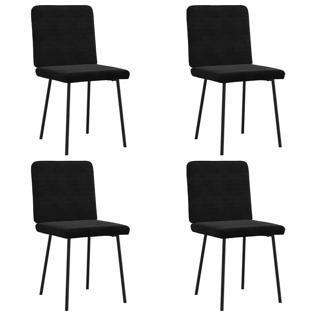 Dining Chairs 4 pcs Black Velvet 3315239 - Furniture