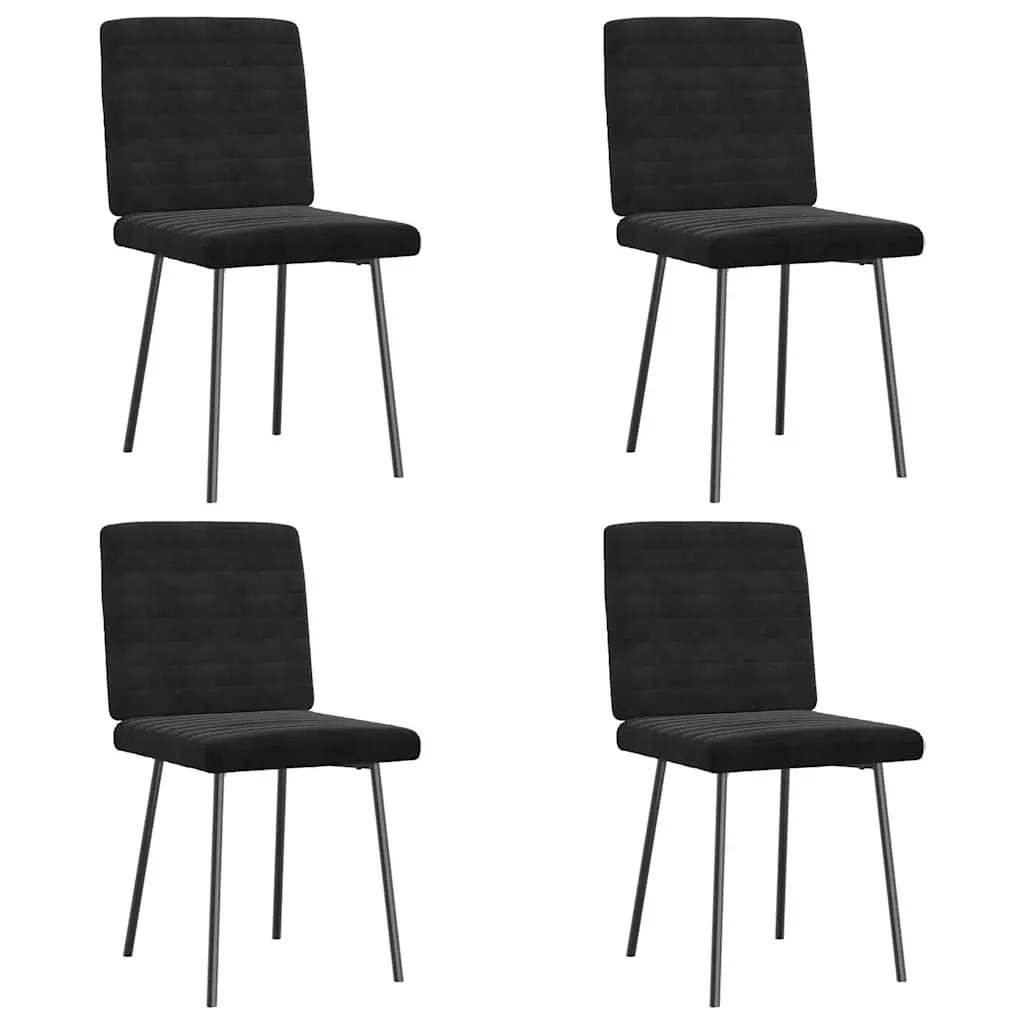 Dining Chairs 4 pcs Black Velvet 3315262 - Furniture