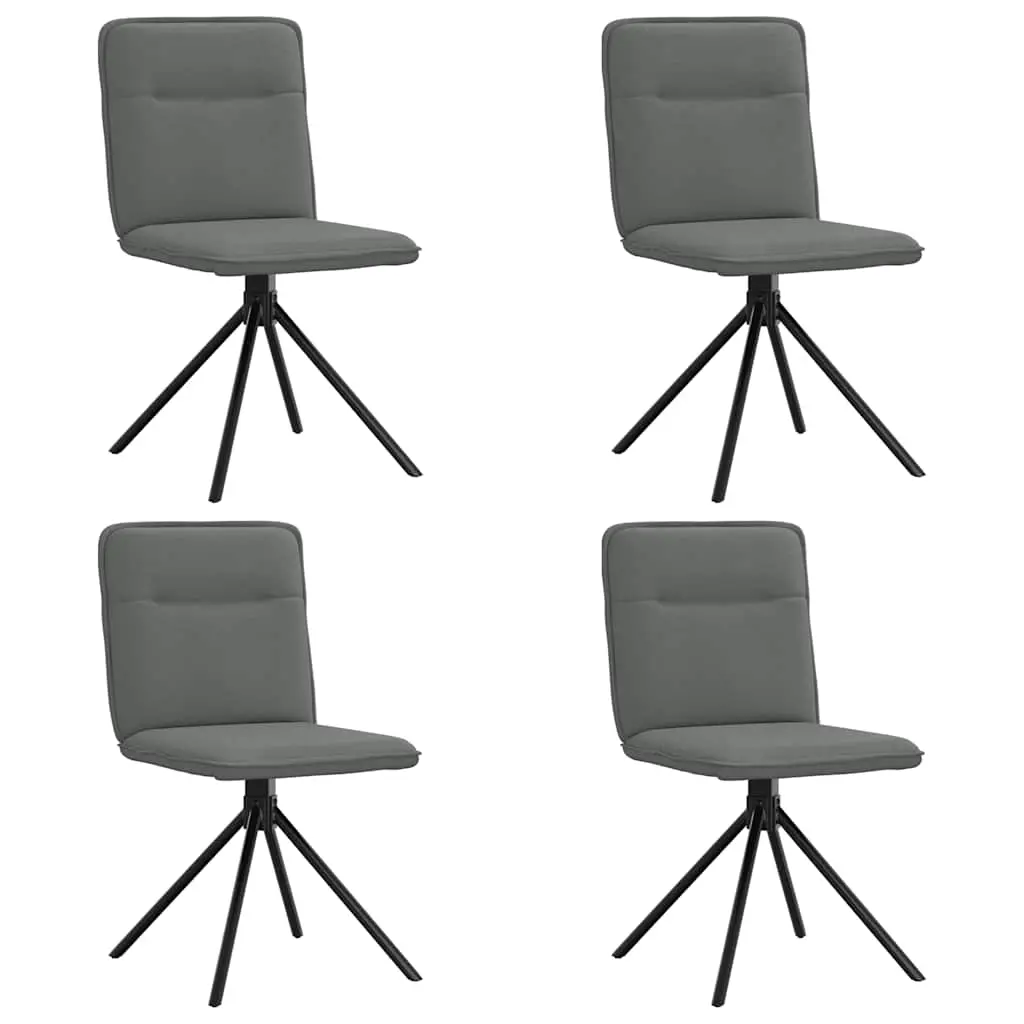 Dining Chairs 4 pcs Dark Grey Fabric 3315333 - Furniture