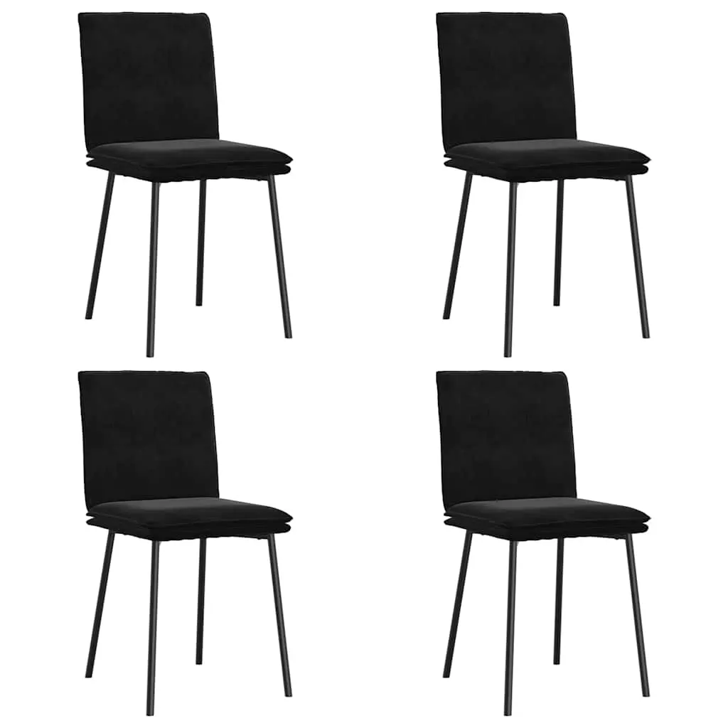 Dining Chairs 4 pcs Black Velvet 3315350 - Furniture