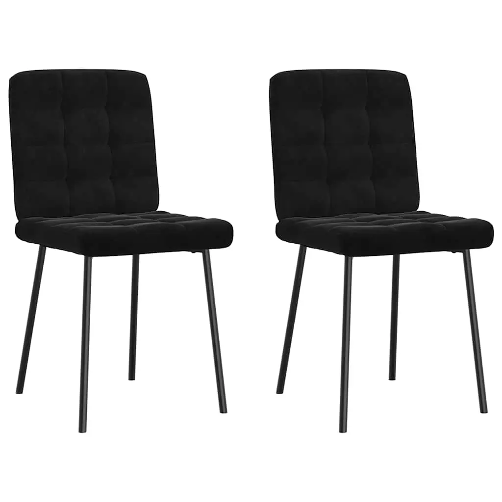 Dining Chairs 2 pcs Black Velvet 4101086 - Furniture