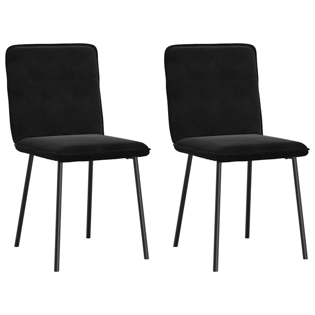 Dining Chairs 2 pcs Black Velvet 4101215 - Furniture