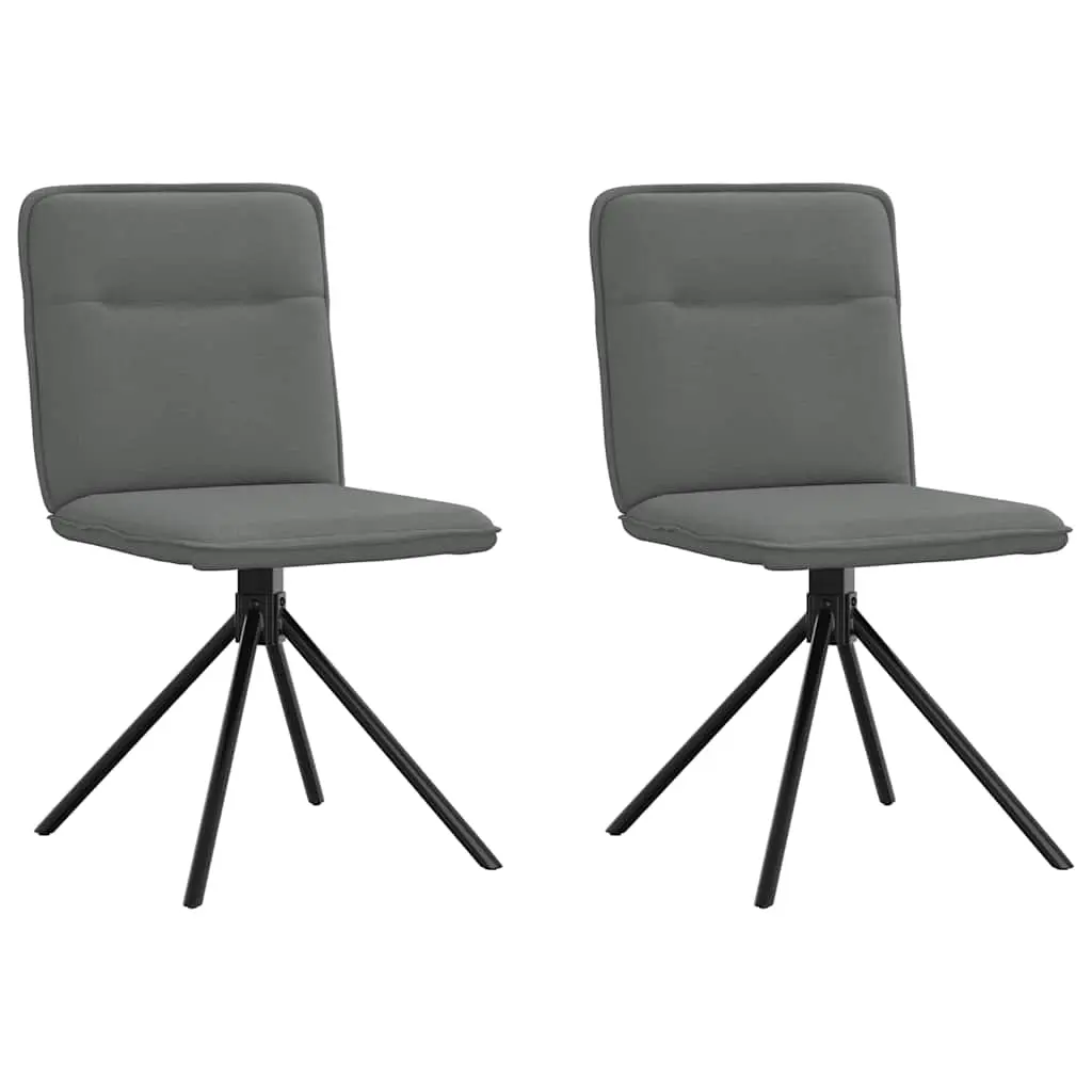 Dining Chairs 2 pcs Dark Grey Fabric 4101233 - Furniture