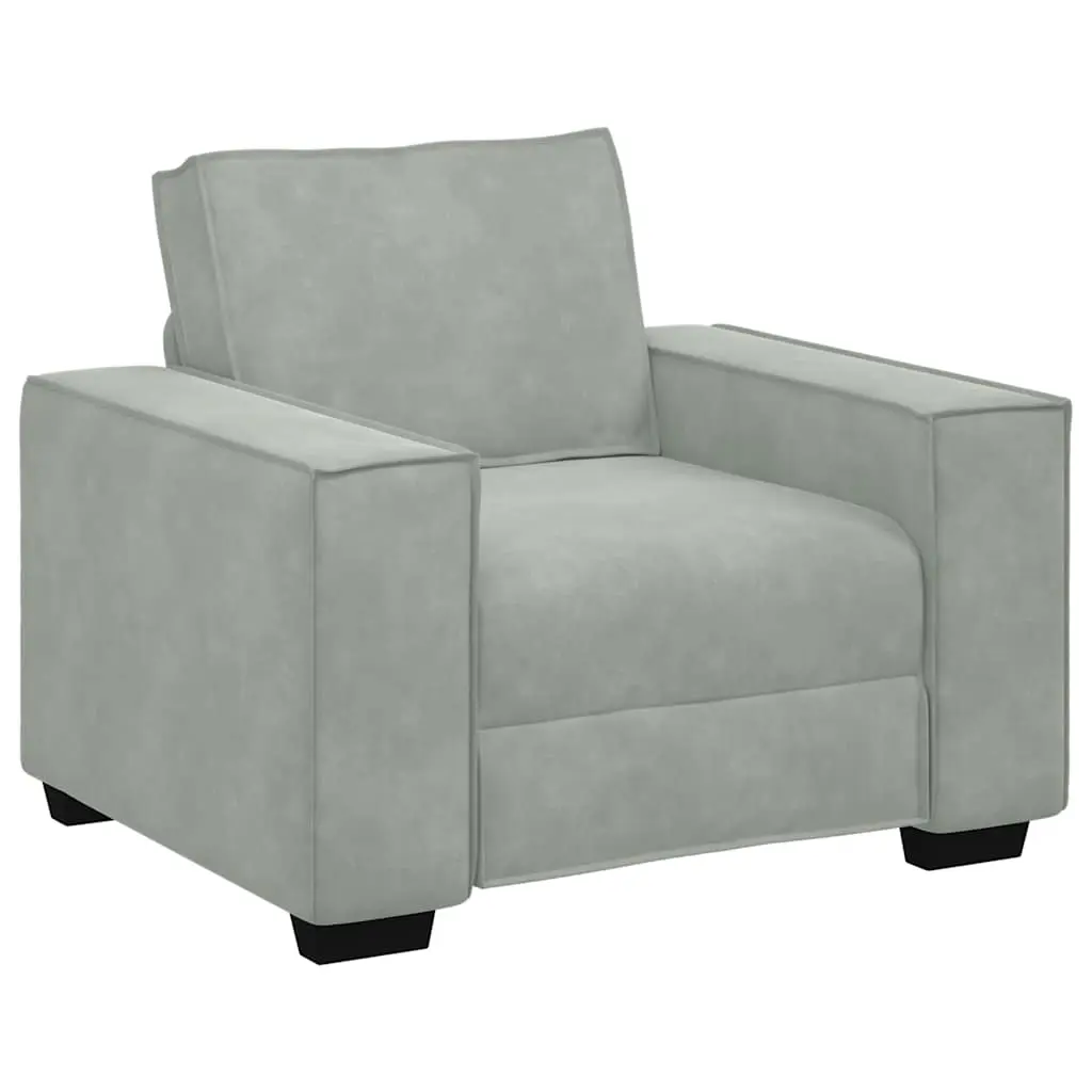 Sofa Chair Light Grey 100x78x84 cm Velvet 4105000 - Furniture