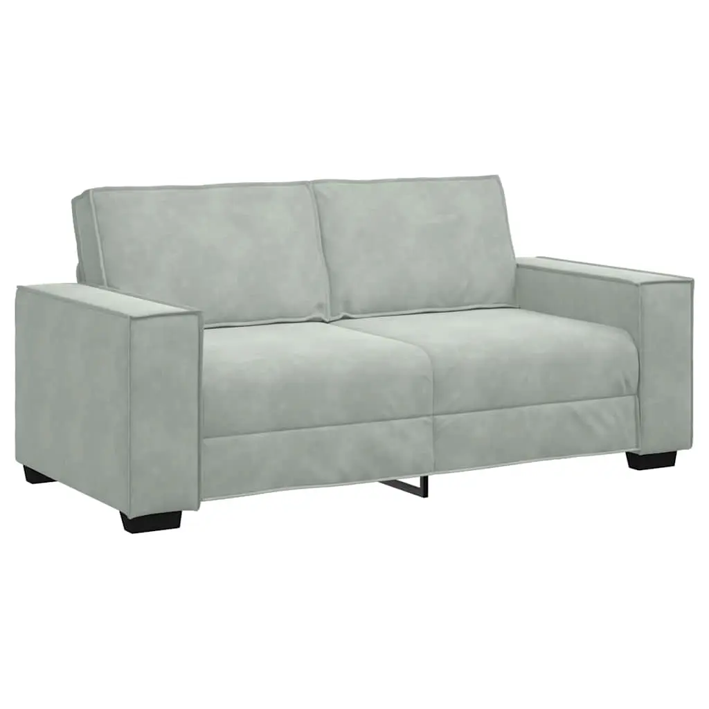 2-Seater Sofa Light Grey 180x78x84 cm Velvet 4105020