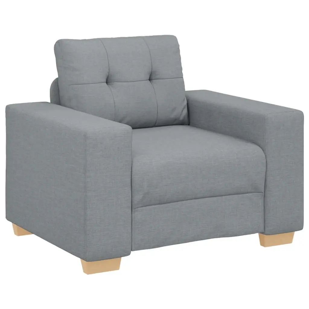 Sofa Chair Light Grey 100x78x80 cm Fabric 4105058 - Furniture