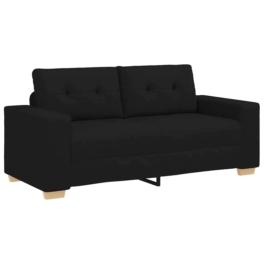 Loveseat Sofa Black 180x77x82 cm Fabric 4105080 - Furniture