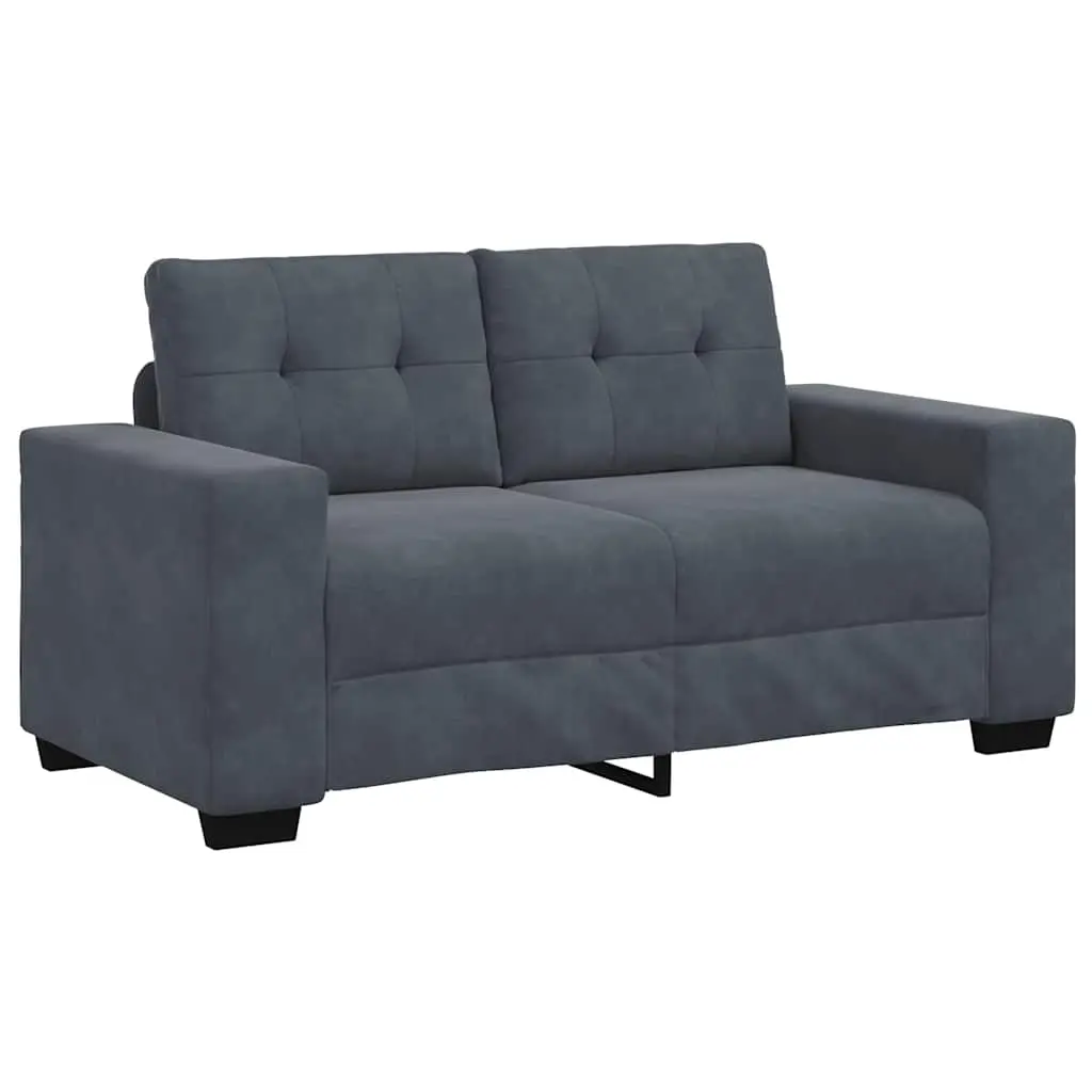 Loveseat Sofa Dark Grey 160x77x82 cm Velvet 4105111 - Furniture