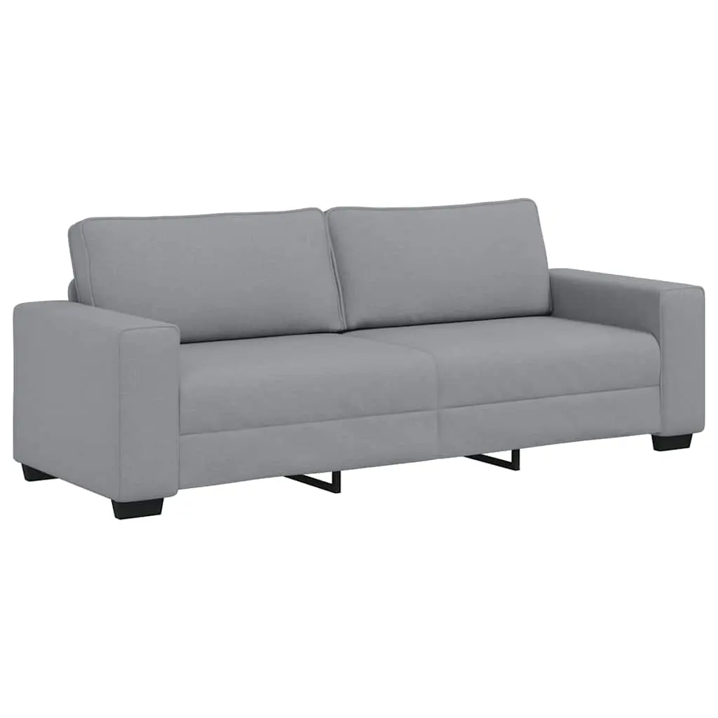 3-Seater Sofa Light Grey 220x77x82 cm Fabric 4105176