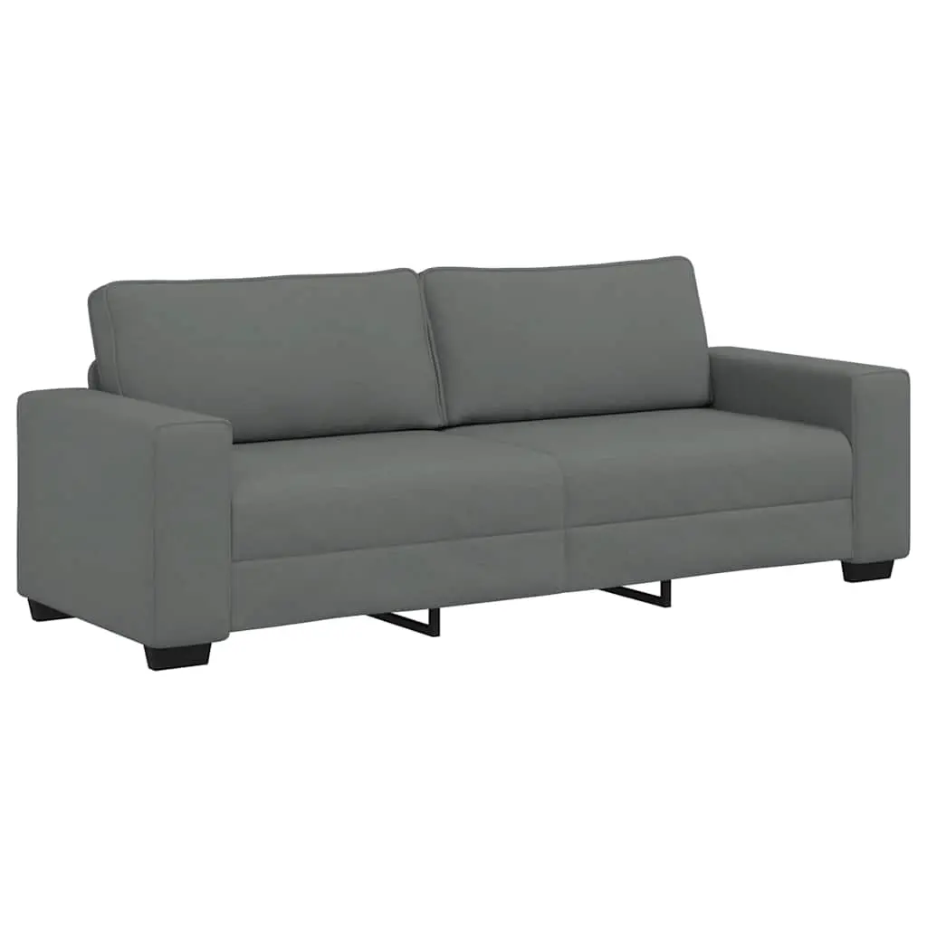 3-Seater Sofa Dark Grey 220x77x82 cm Fabric 4105177