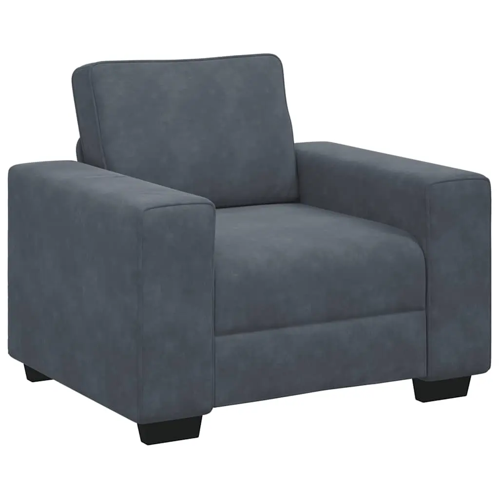 Sofa Chair Dark Grey 100x77x82 cm Velvet 4105248 - Furniture