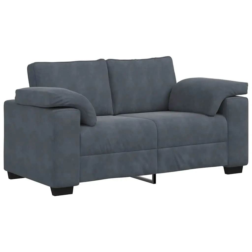 Loveseat Sofa Dark Grey 160x77x82 cm Velvet 4105258 - Furniture