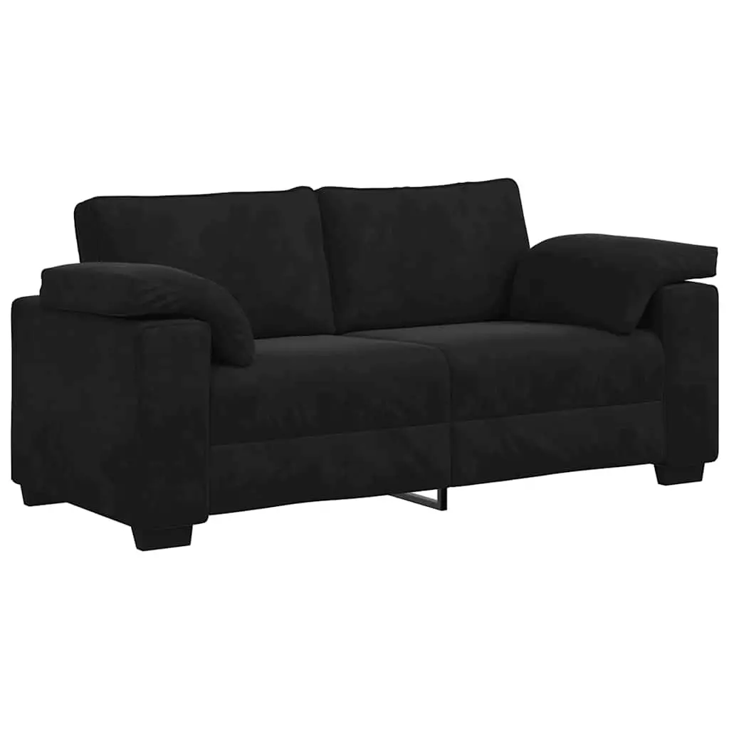 Loveseat Sofa Black 180x77x82 cm Velvet 4105272 - Furniture