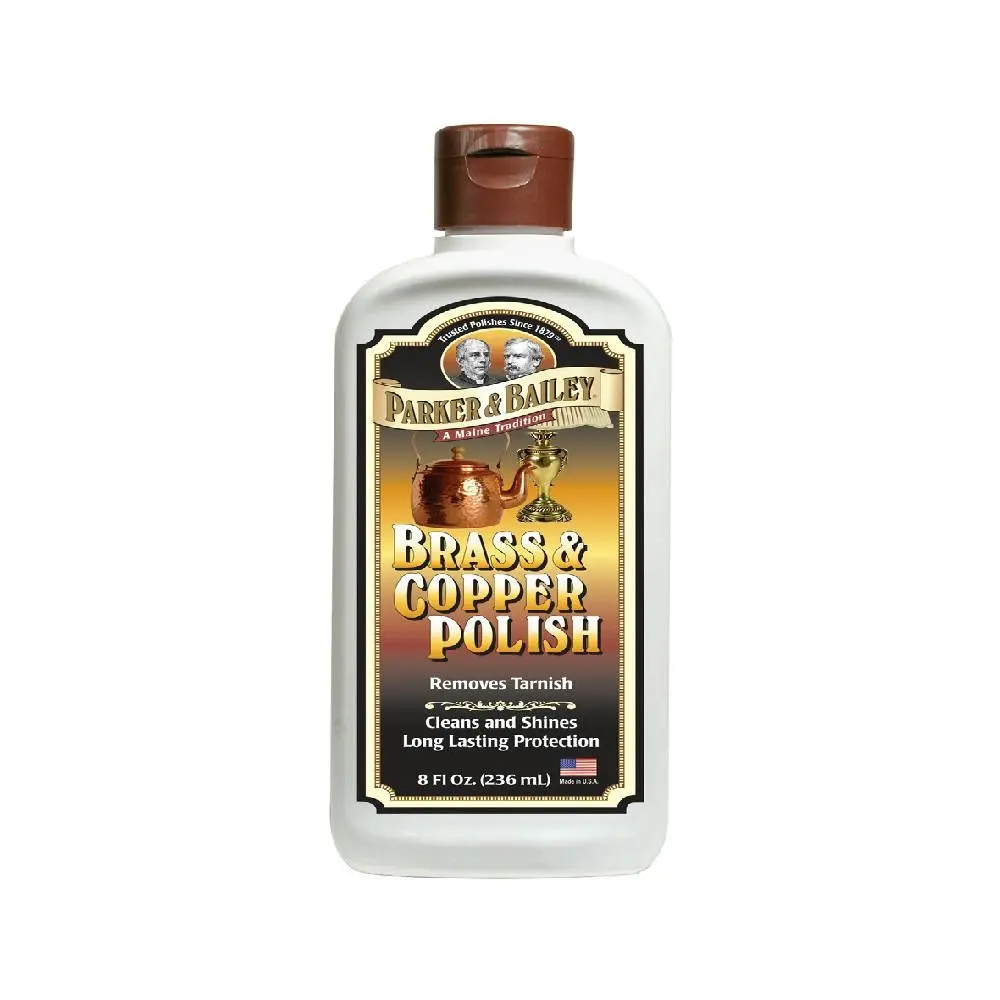 Parker & Bailey 236ml Brass & Copper Polish Tarnish Remover Cleaning Formula - Home & Garden