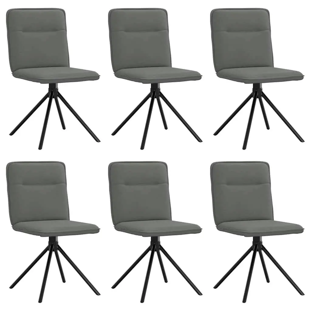 Dining Chairs 6 pcs Dark Grey Fabric 3315603 - Furniture