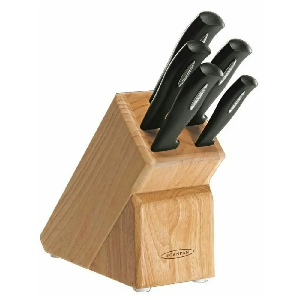 Scanpan Microsharp 6 Piece Kitchen Knife Block Set | 6pc - Home & Garden