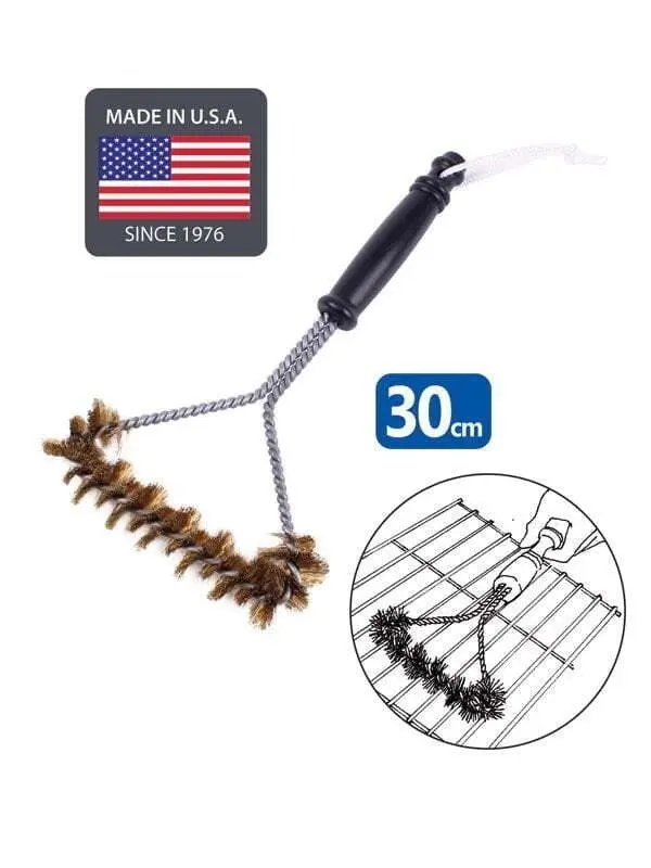 White Magic 30cm Brass Spiral Barbecue/BBQ Grill Cleaning Brush Cleaner Small - Home & Garden