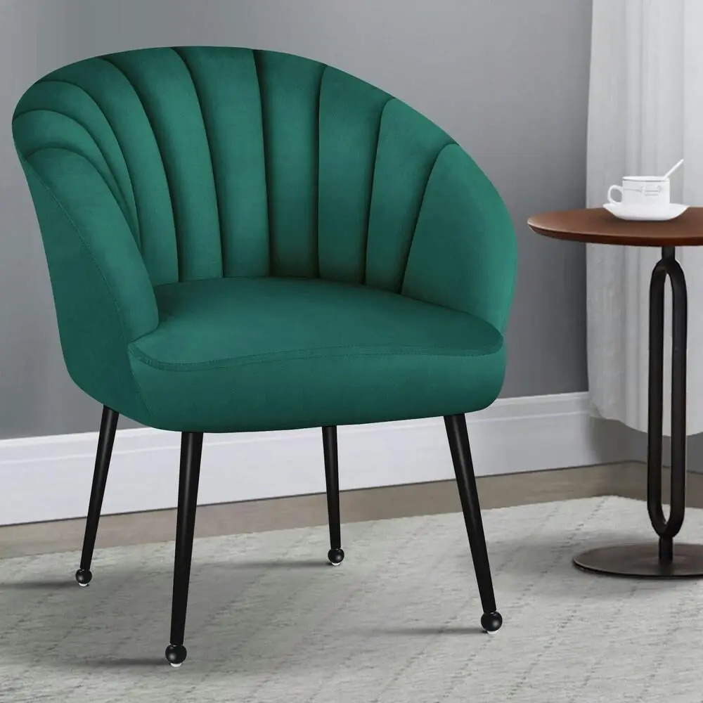 Alfordson Armchair Lounge Accent Chair Velvet Green - Over 40% off Living Room Furniture