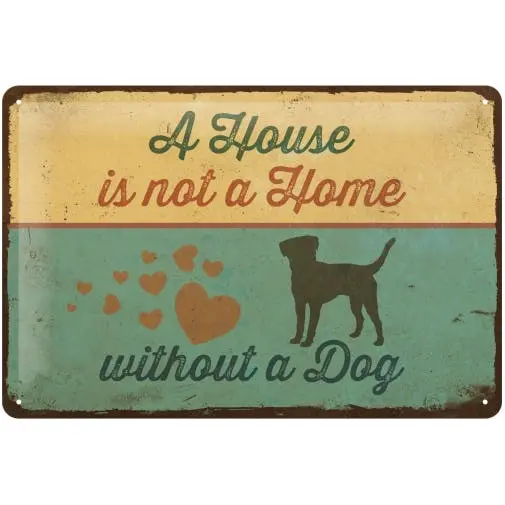 Nostalgic Art 20x30cm Medium Metal Wall Hanging Sign A House Needs a Dog Decor - Home & Garden
