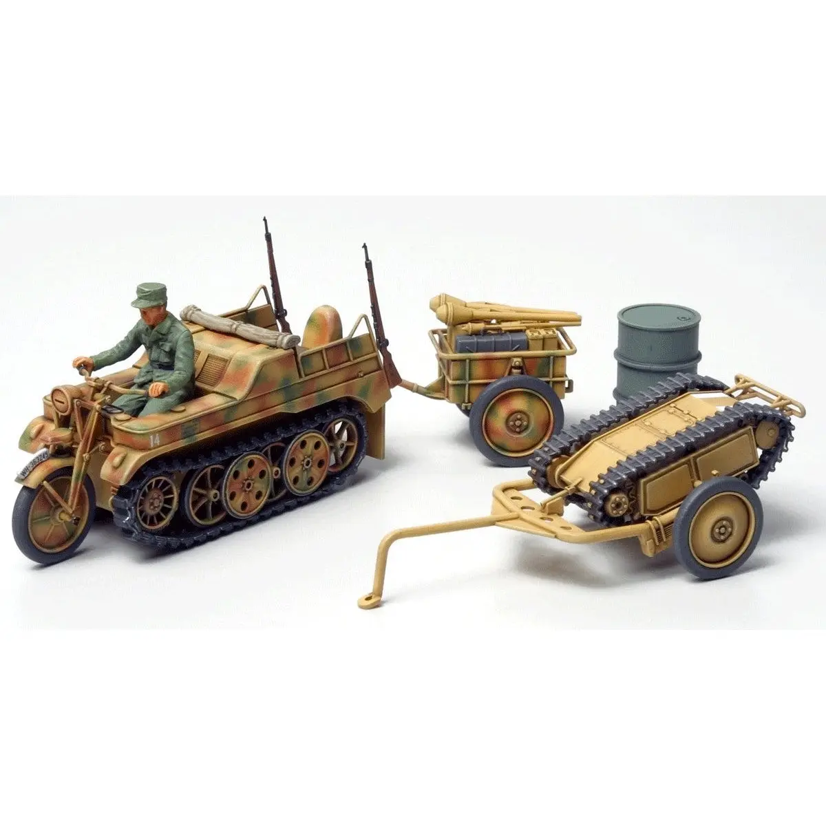 1/48 Sd.Kfz.2 Kleines Kettenkraftrad with Infantry Cart and Goliath Demolition Vehicle - Hobbies