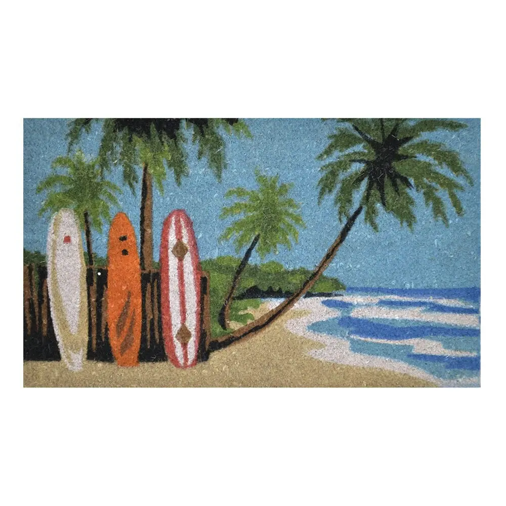 Solemate Latex Backed Coir Boards & Beach 45x75cm Slimline Outdoor Doormat - Home & Garden