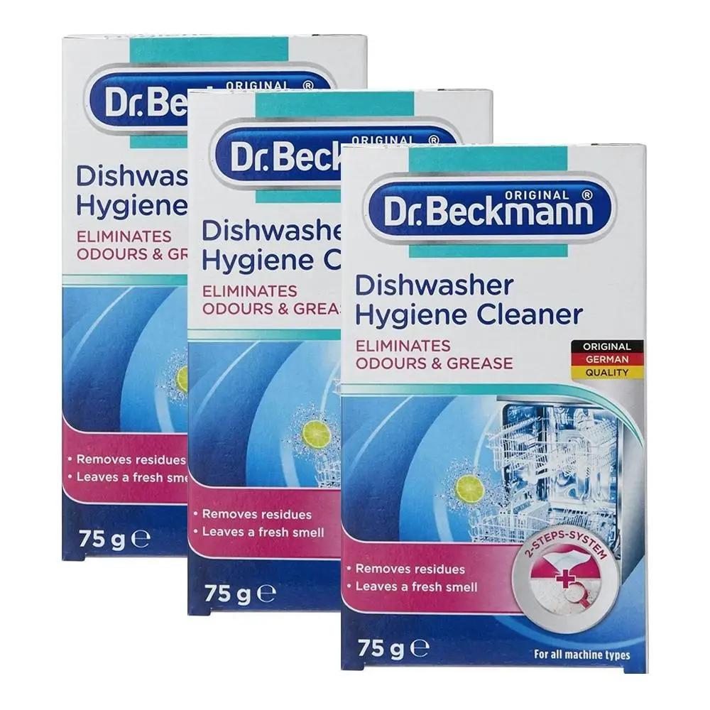 3x Dr Beckmann Dishwasher Machine Hygiene Cleaner Grease Stain/Dirt Remover - Home & Garden