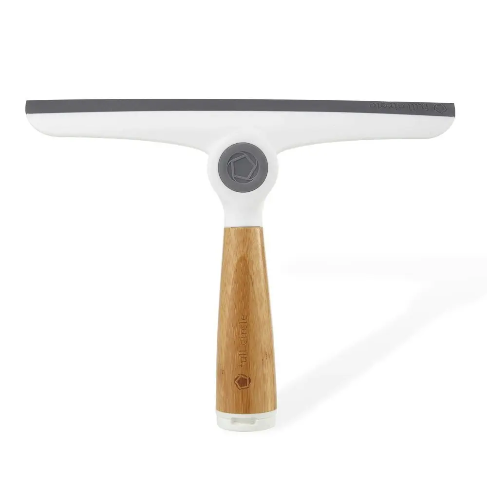 Full Circle 24cm Plastic Wipe Out Pivoting Squeegee Window Glass Cleaner White - Home & Garden