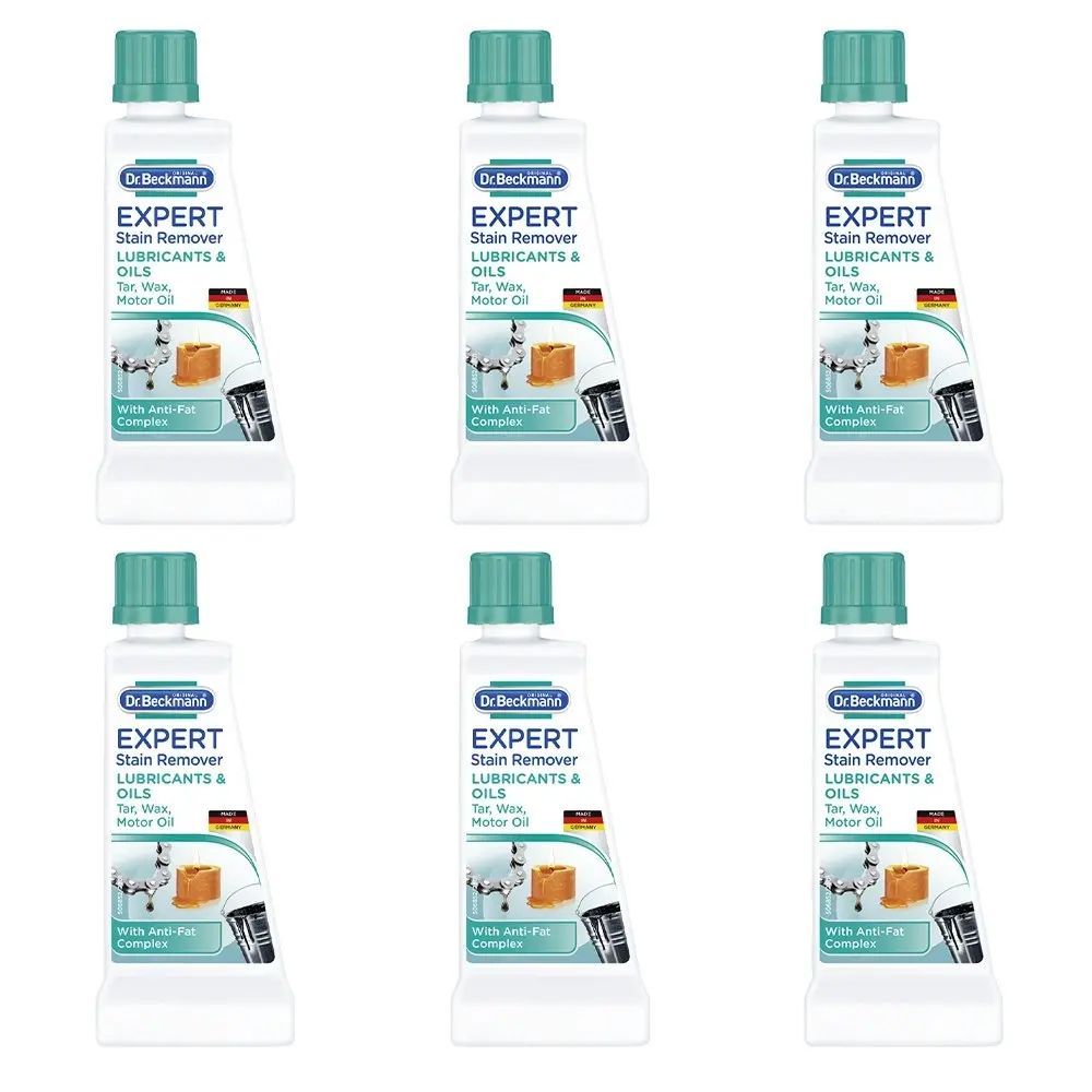 6x Dr Beckmann 50ml Stain Devils Lubricant & Grease Oil Remover Fabric Cleaner - Home & Garden