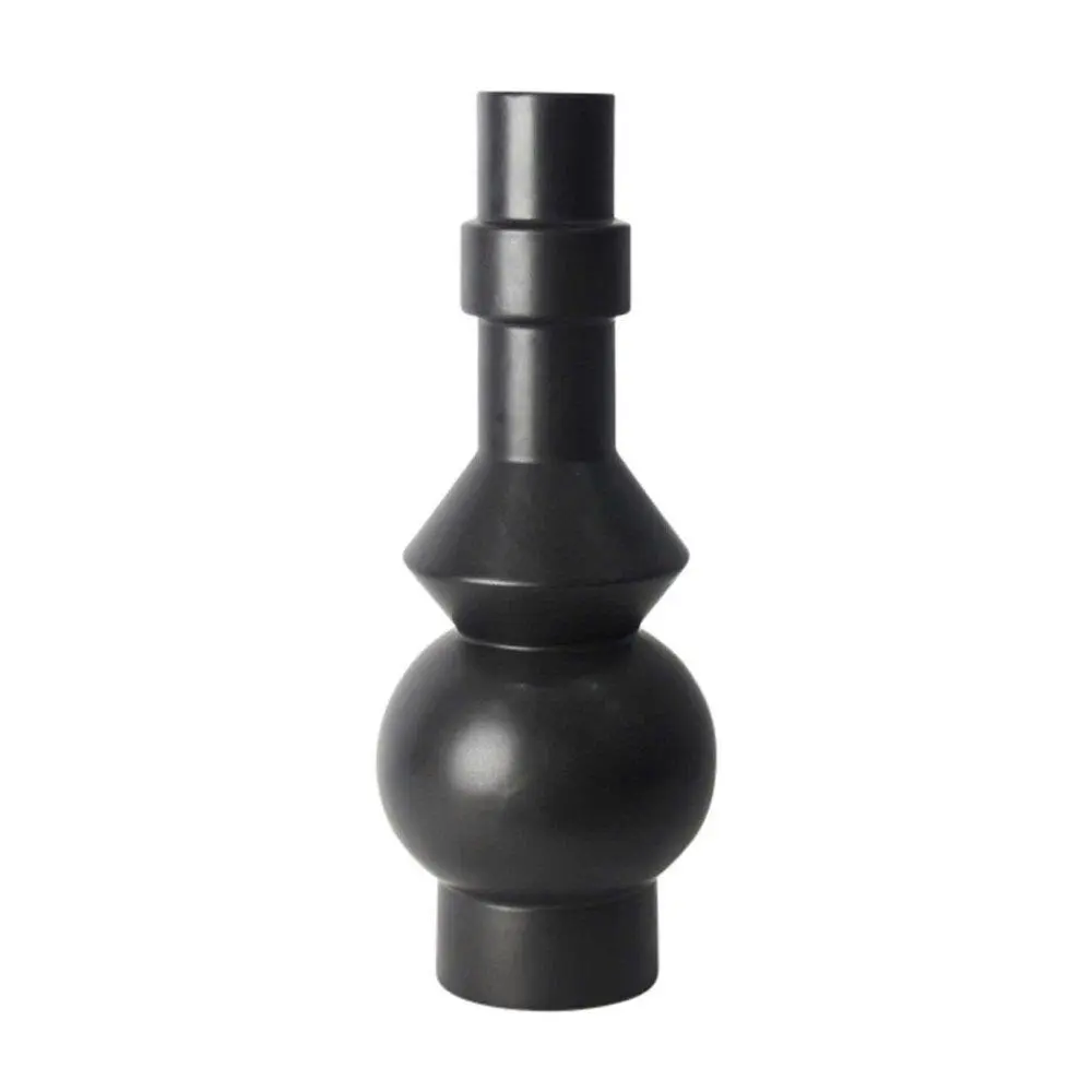 Belle Jackson Ceramic Flower Vase 43cm Plant Holder Tabletop Accent Decor Black - Home & Garden