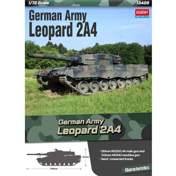 1/72 German Army Leopard 2A4 Plastic Model Kit - Hobbies