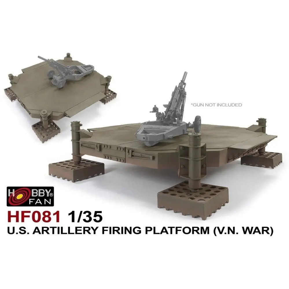 HF081 1/35 U.S. Artillery Firing PlatformV.N. WAR Plastic Model Kit - Hobbies