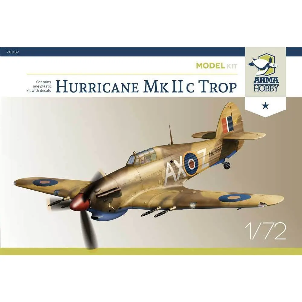 1/72 Hurricane Mk IIc Trop Plastic Model Kit - Hobbies