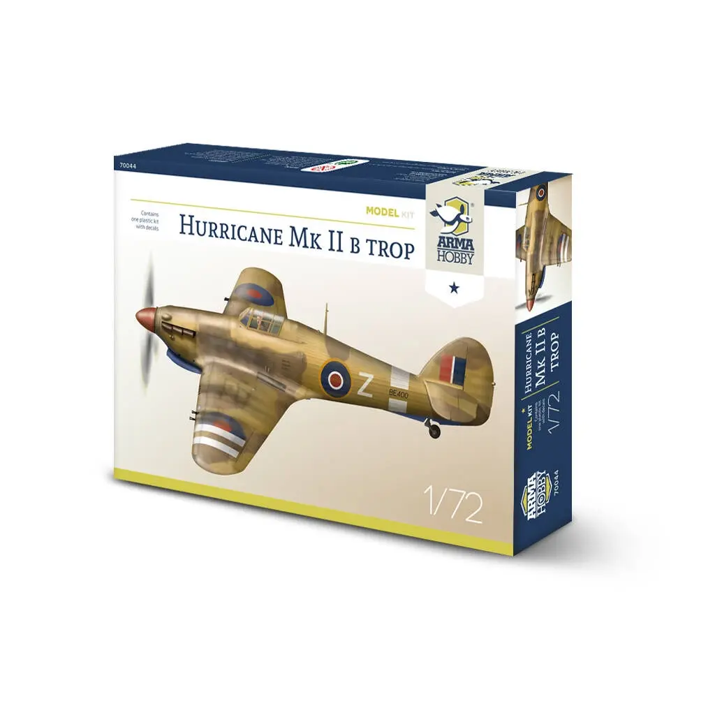 70044 1/72 Hurricane Mk IIb Trop Plastic Model Kit - Hobbies