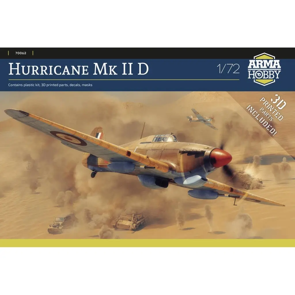 1/72 Hurricane Mk II D Plastic Model Kit - Hobbies