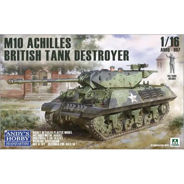 1/16 British Achilles M10 IIC Tank Destroyer Plastic Model Kit - Hobbies