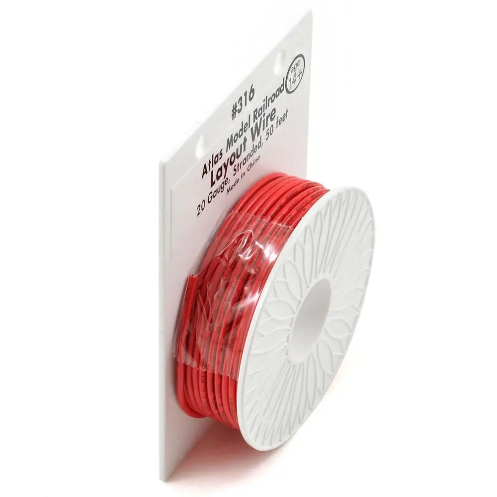 Layout Wire 50ft Red - Hobbies