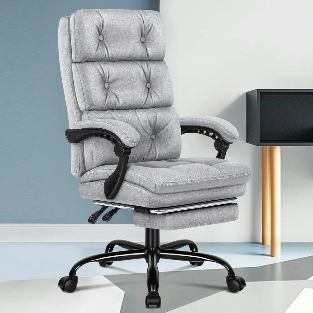 Alfordson Office Chair Executive Fabric Seat Palmer Grey - Furniture