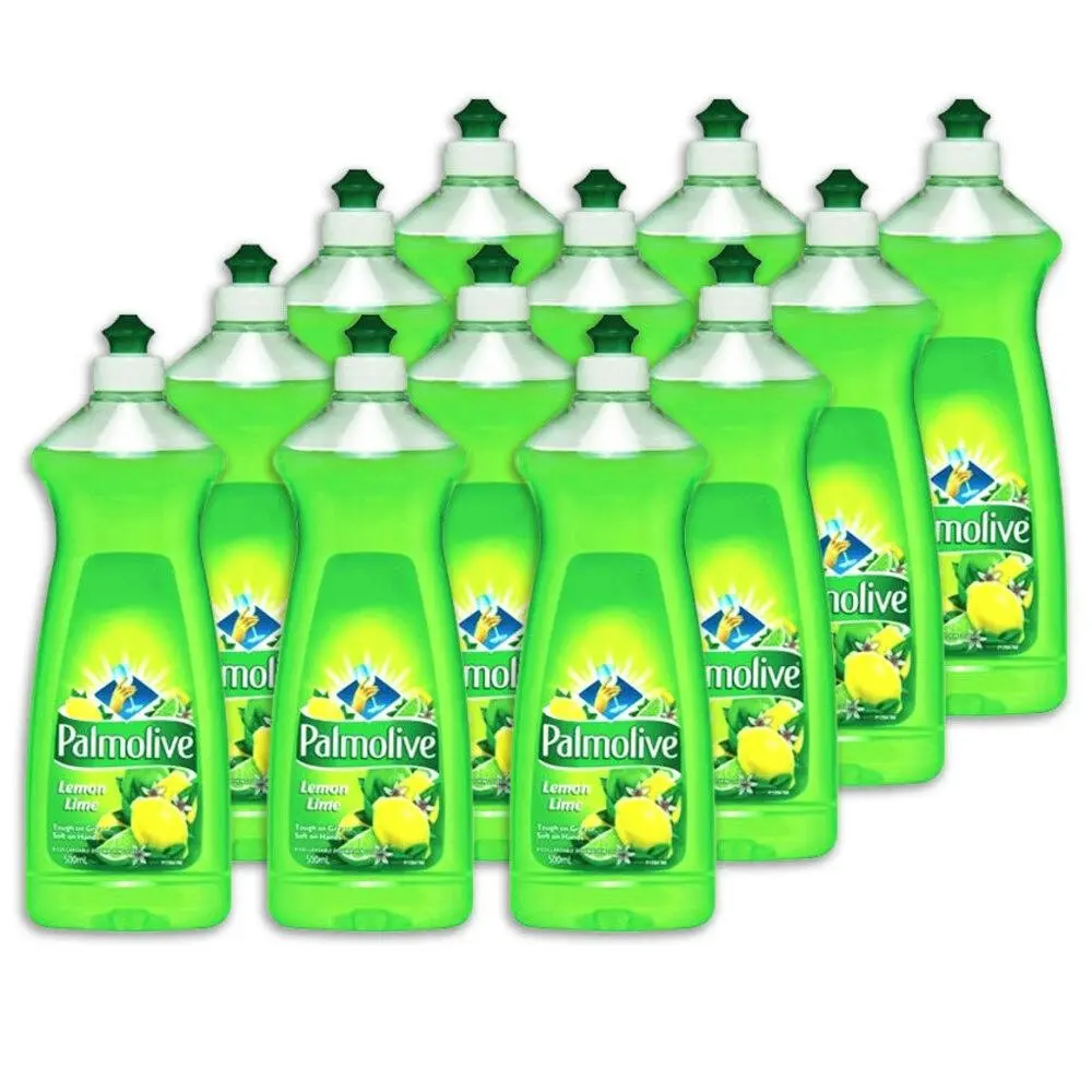 12x Palmolive 500ml Lemon Lime Dishwashing Liquid Detergent Wash Dishes Glass - Home & Garden