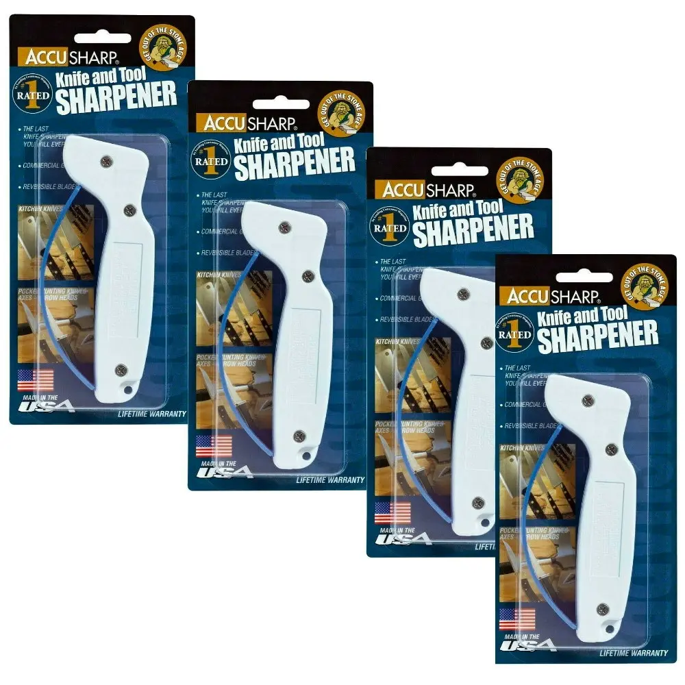 Accusharp Original 47KS Knife & Tool Sharpener Tungsten Carbide Blades 001C | 4 Pack - Home & Garden
