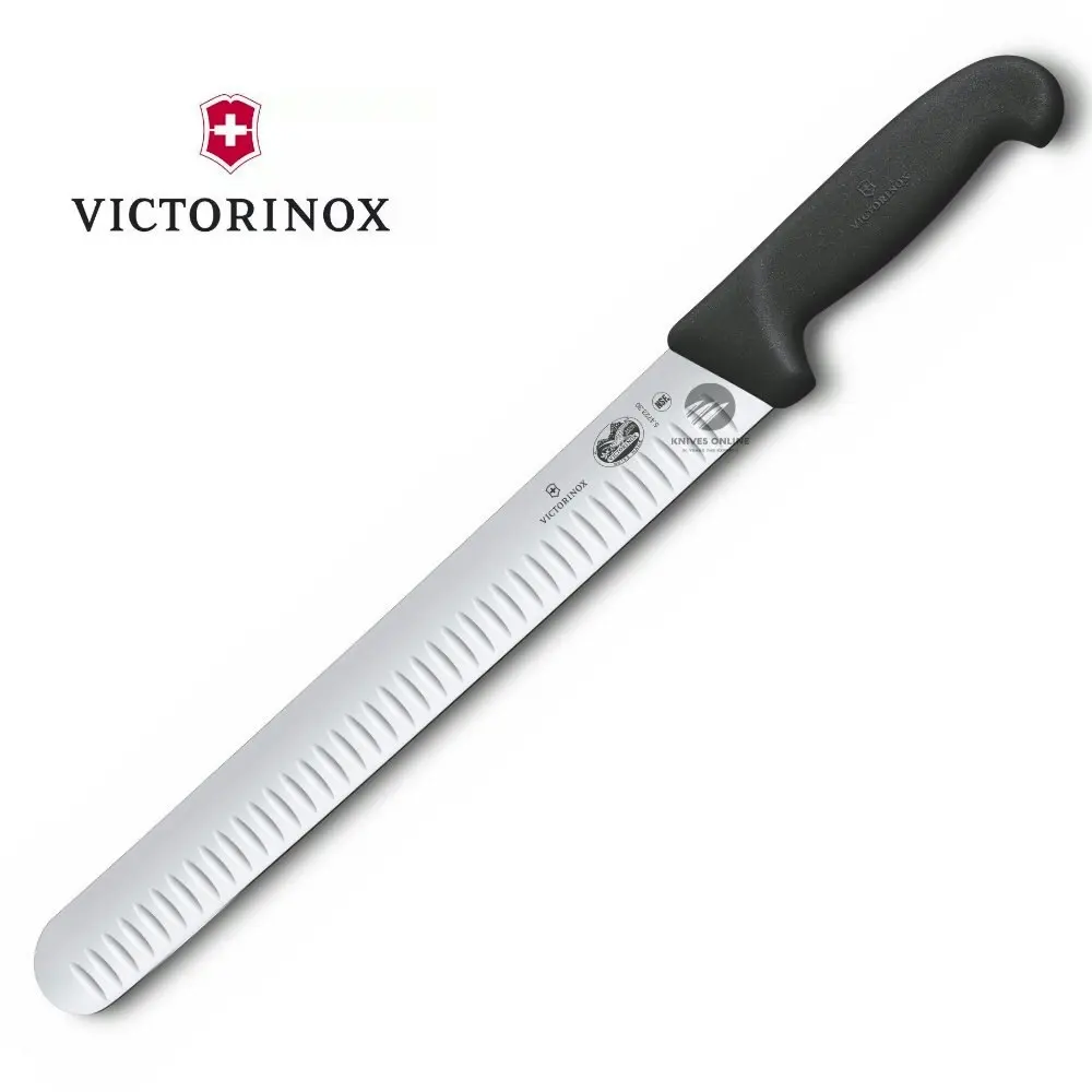 Victorinox Salmon Slicing Knife with Fluted Edge 36cm Fibrox Handle 5.4723.36 - Home & Garden
