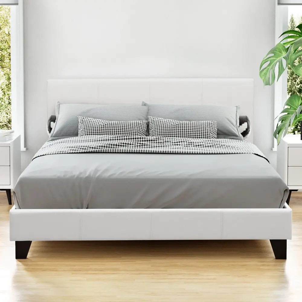 Artiss Bed Frame Queen Size White NEO - Furniture