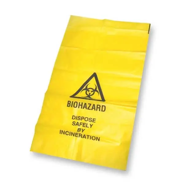 Livingstone Yellow Biohazard Waste Bag LDPE 82L 40 Microns 100 x 78cm 250 Carton - Commercial