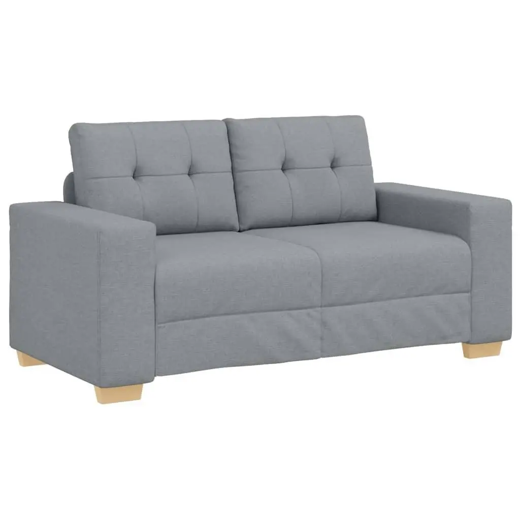 Loveseat Sofa Light Grey 120 cm Fabric 4105068 - Furniture