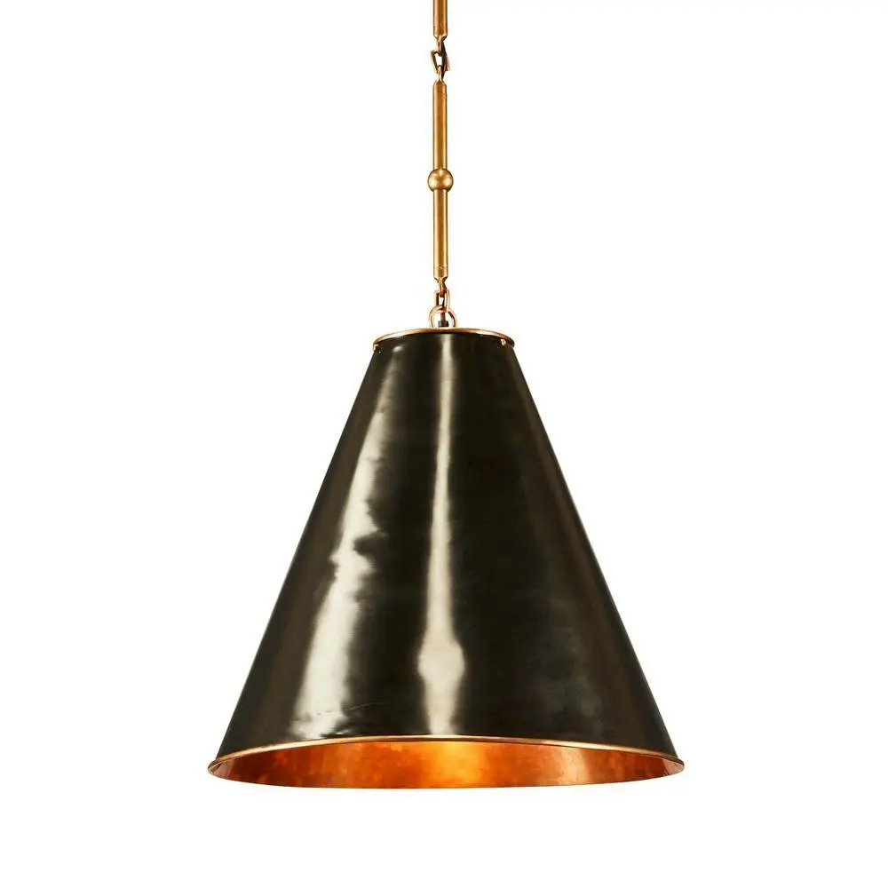 Belle Monte Carlo Brass Ceiling Pendant Light Hanging Decor Large 60cm Black - Home & Garden