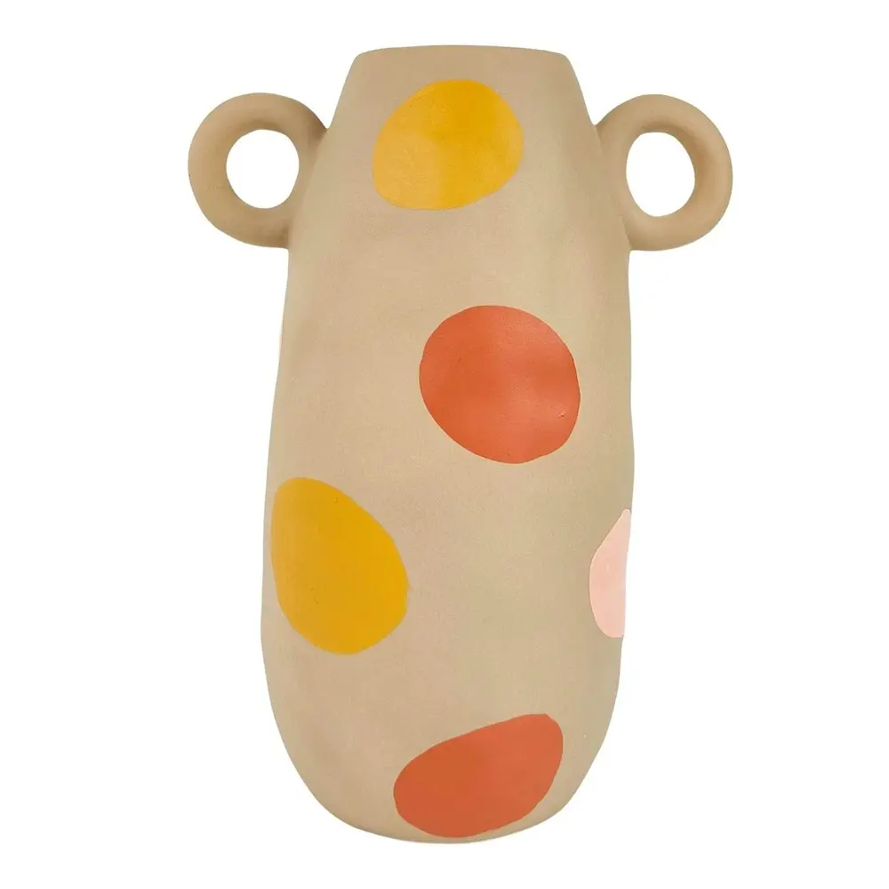 Urban Margot Tall 28cm Ceramic Plant/Flower Vase Display Pot Medium Sand/Boho - Home & Garden