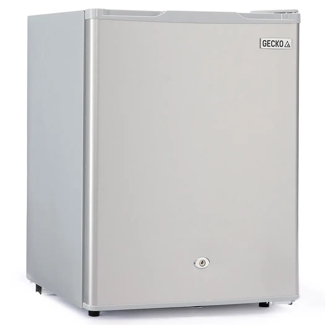 GECKO 70L Portable Bar Fridge and Freezer 12V/24V for Camping, Caravans, Silver - Home & Garden