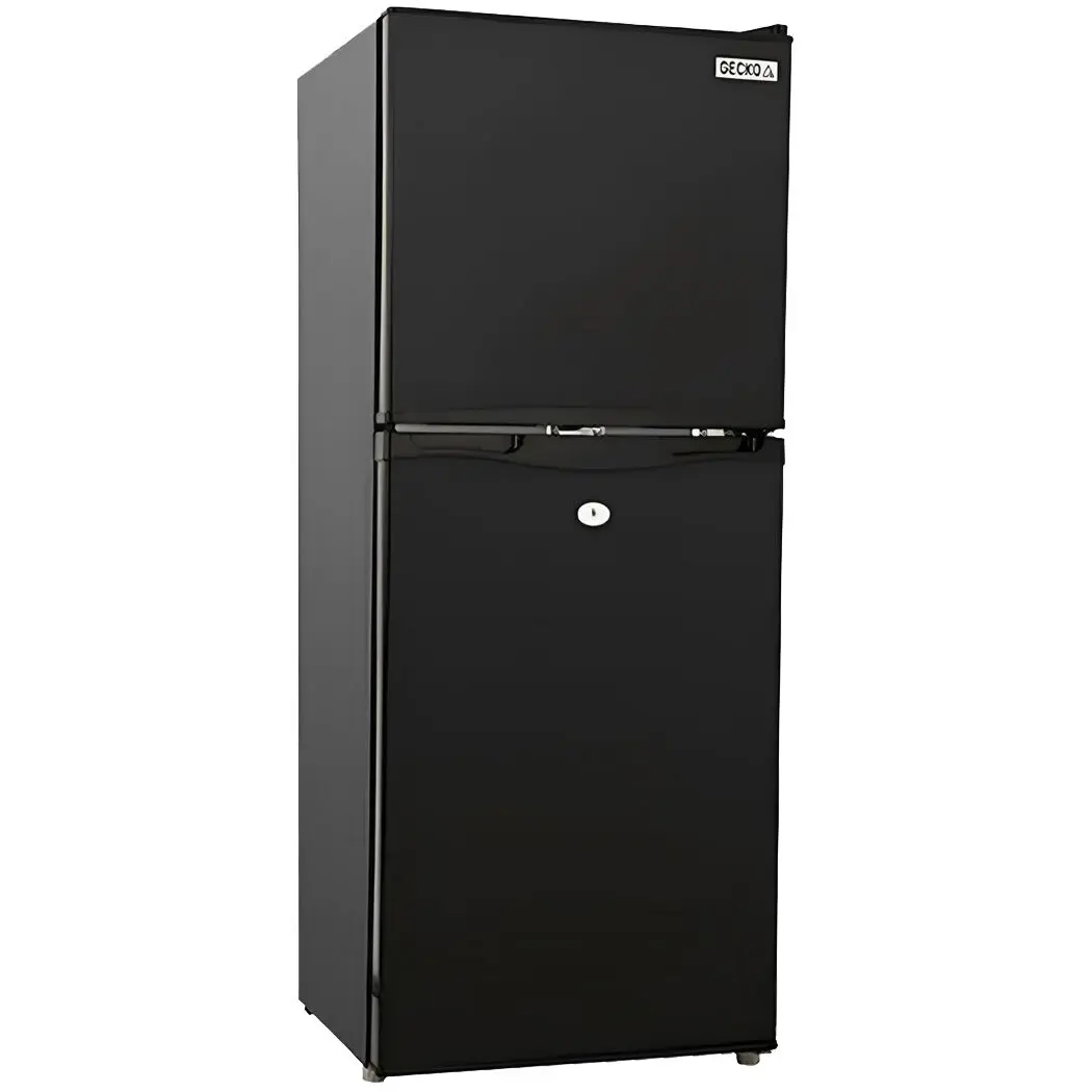 GECKO 125L Portable Upright Fridge, 12V/24V for Motorhome, Caravan, Black - Home & Garden