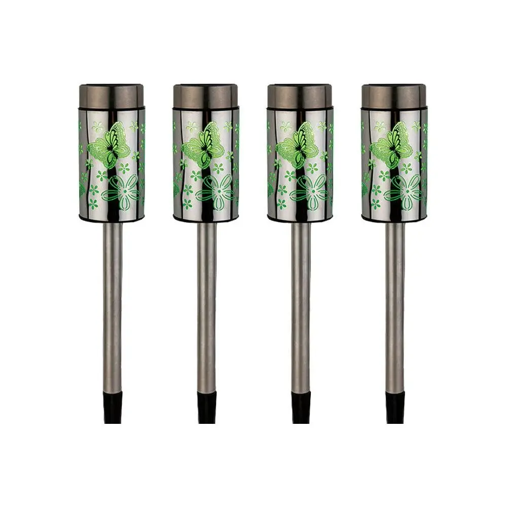 4PK Licht Solar Powered Butterfly Flower Outdoor Decorative Garden Light 41.2cm - Home & Garden