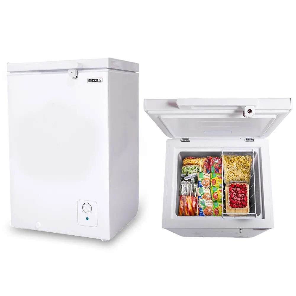GECKO 100L Portable Chest Freezer, 12V/24V/240V for Motorhome and Caravan, White - Home & Garden