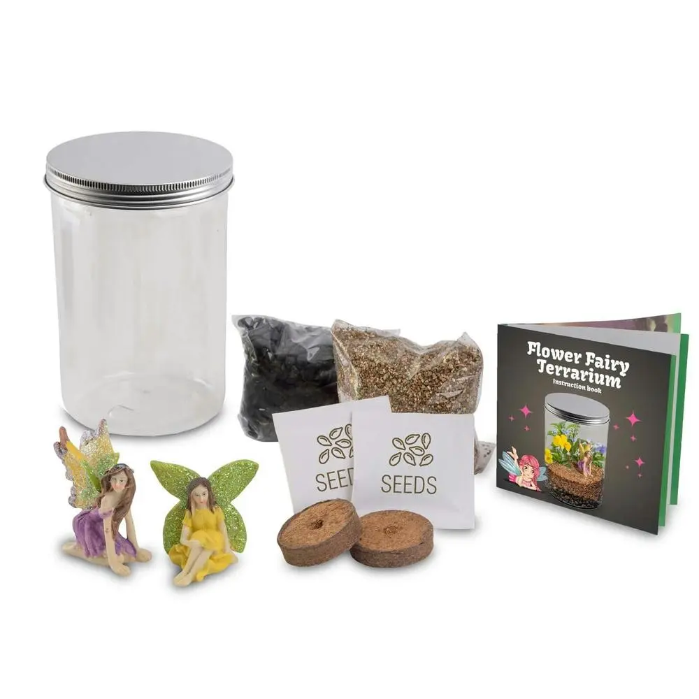Mrs Green Flower Fairy Terrarium Plant Growing Kids/Family Indoor Gardening Kit - Toys & Games